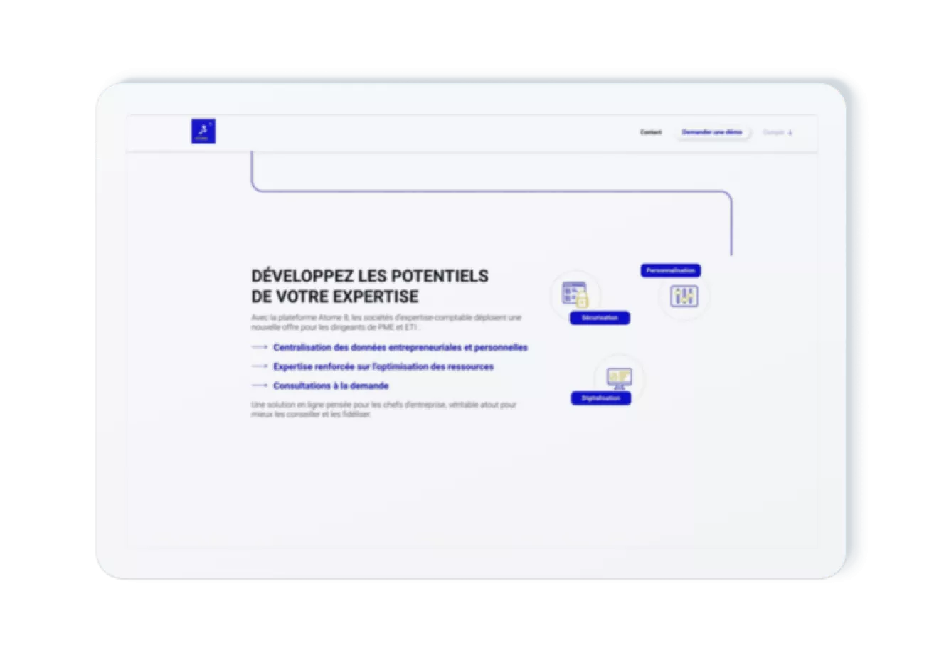 Ecran logiciel Atome8