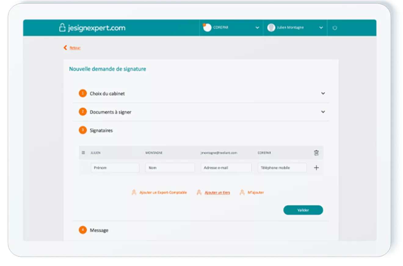 Ecran logiciel Jesignexpert.com