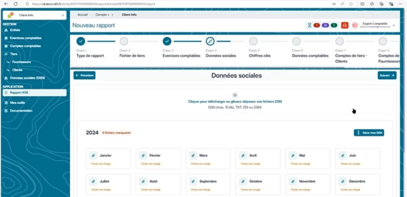 Ecran logiciel partenaire MyUnisoft abcsr
