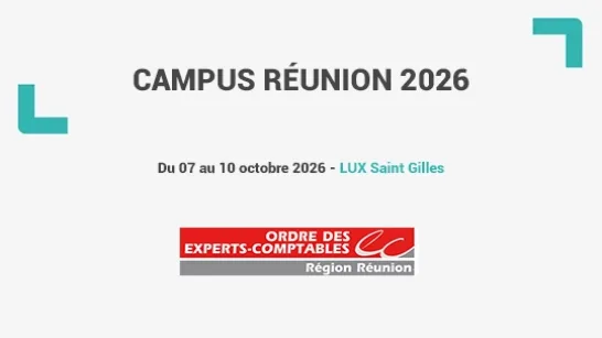 Affiche du Campus Réunion 2026 organisé par l'Ordre des experts-comptables de La Réunion