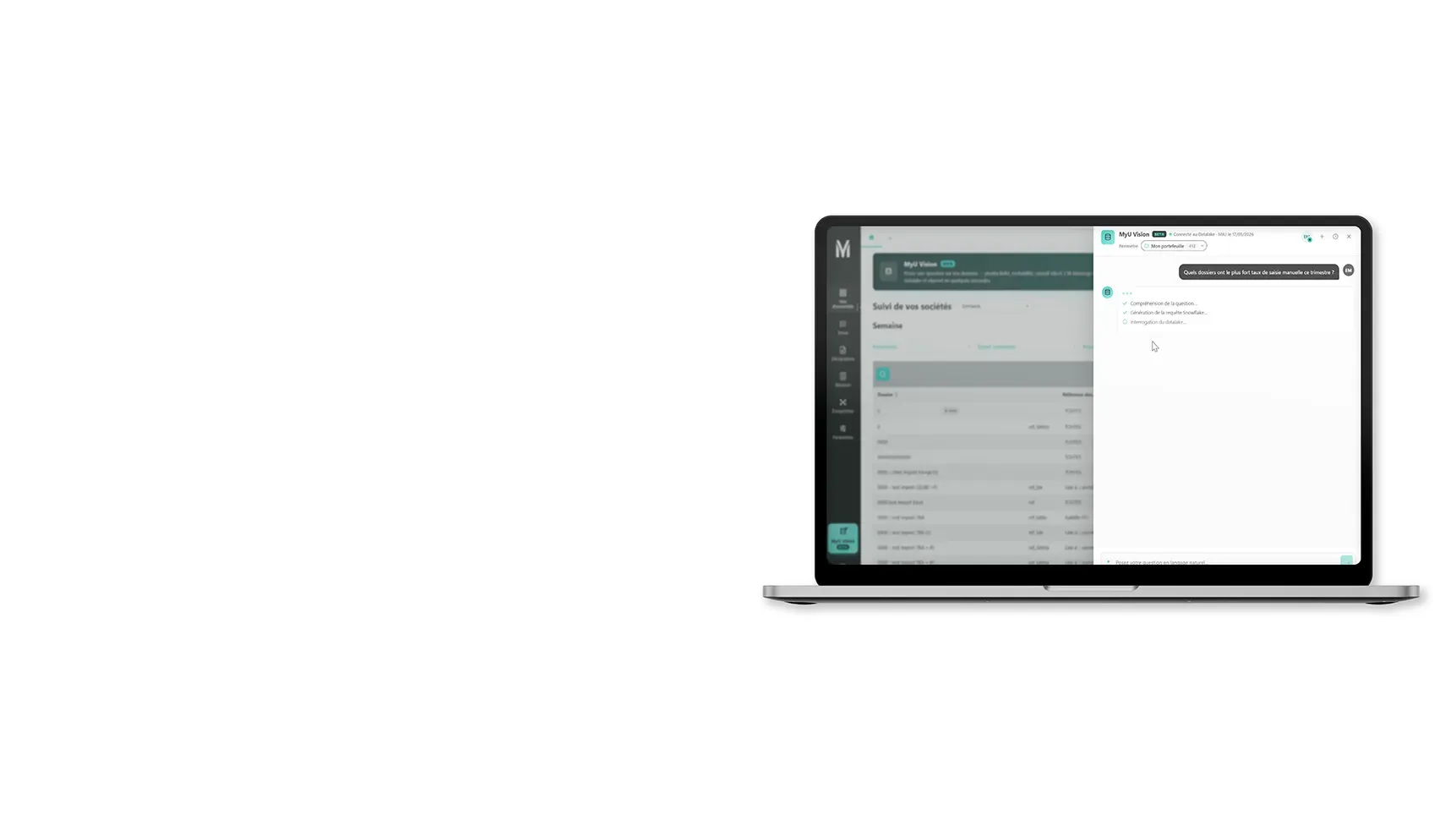 Tablette présentant l'interface du logiciel MyUvision Croiser des fichiers Excel pour une simple question, un vrai frein au quotidien