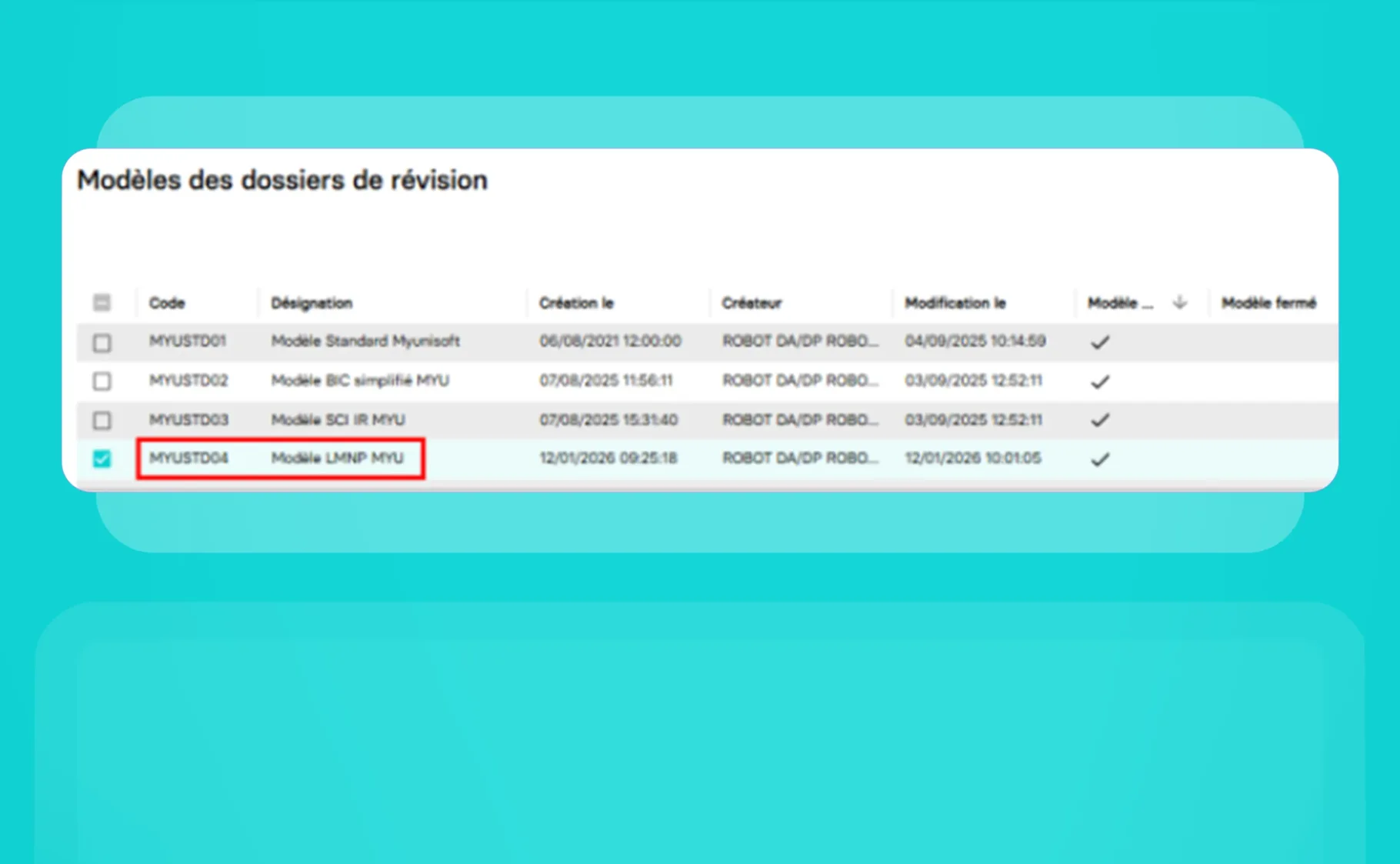 Nouveau modèle standard LMNP MyUnisoft disponible dans la console de révision des dossiers