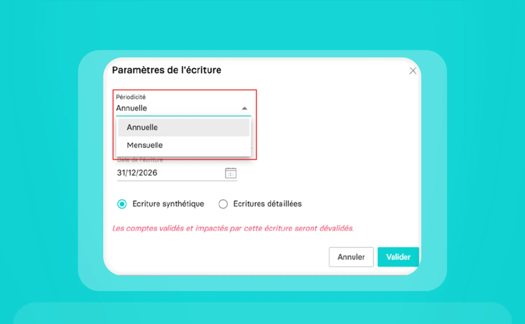 Comptabilisation mensuelle des dotations aux amortissements