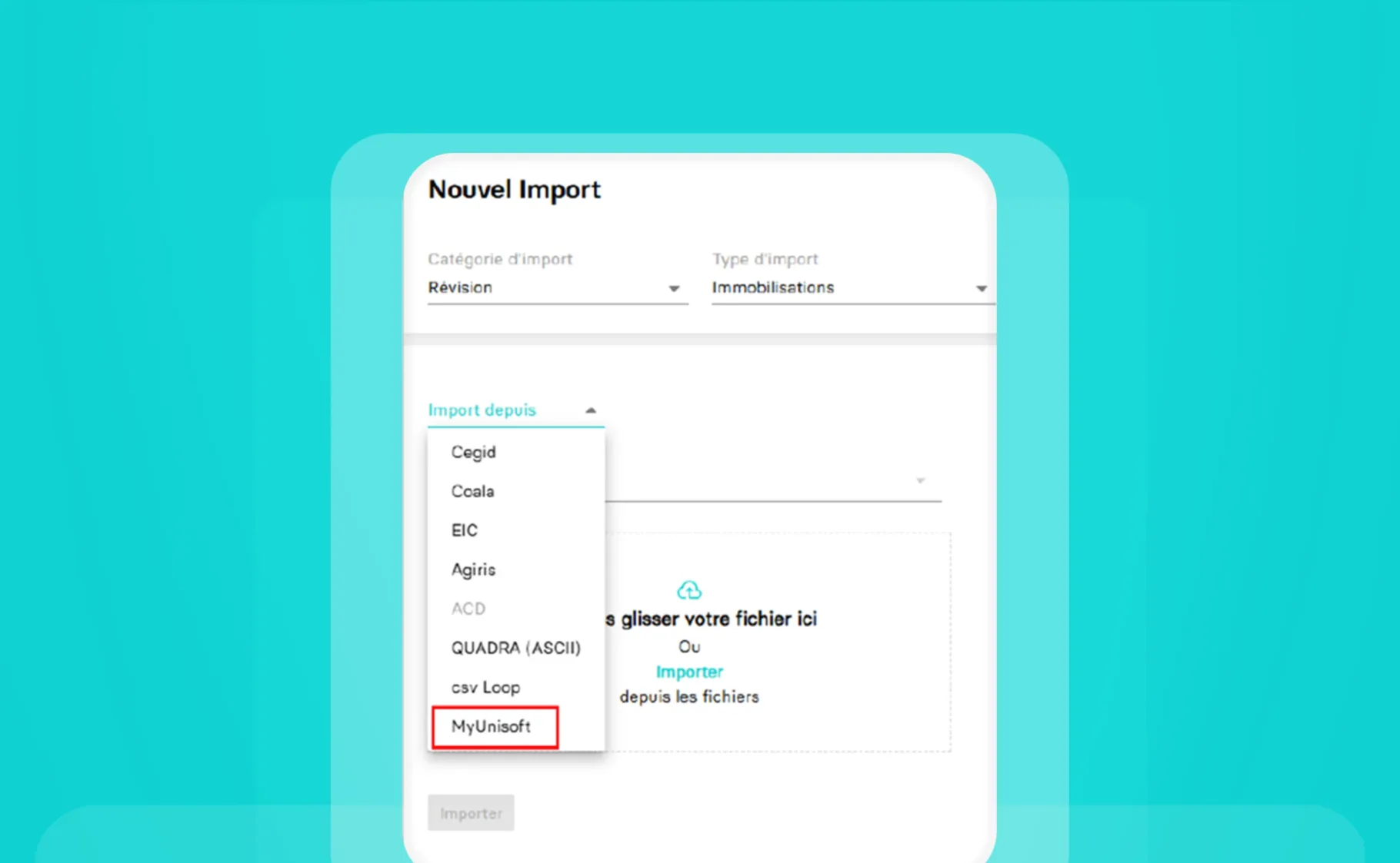 Import des immobilisations au format MyUnisoft